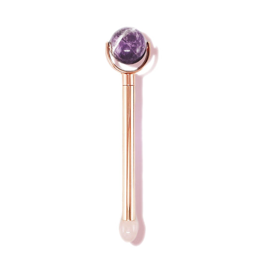 Crystal Facial Roller - Amethyst & Quartz - ooolife