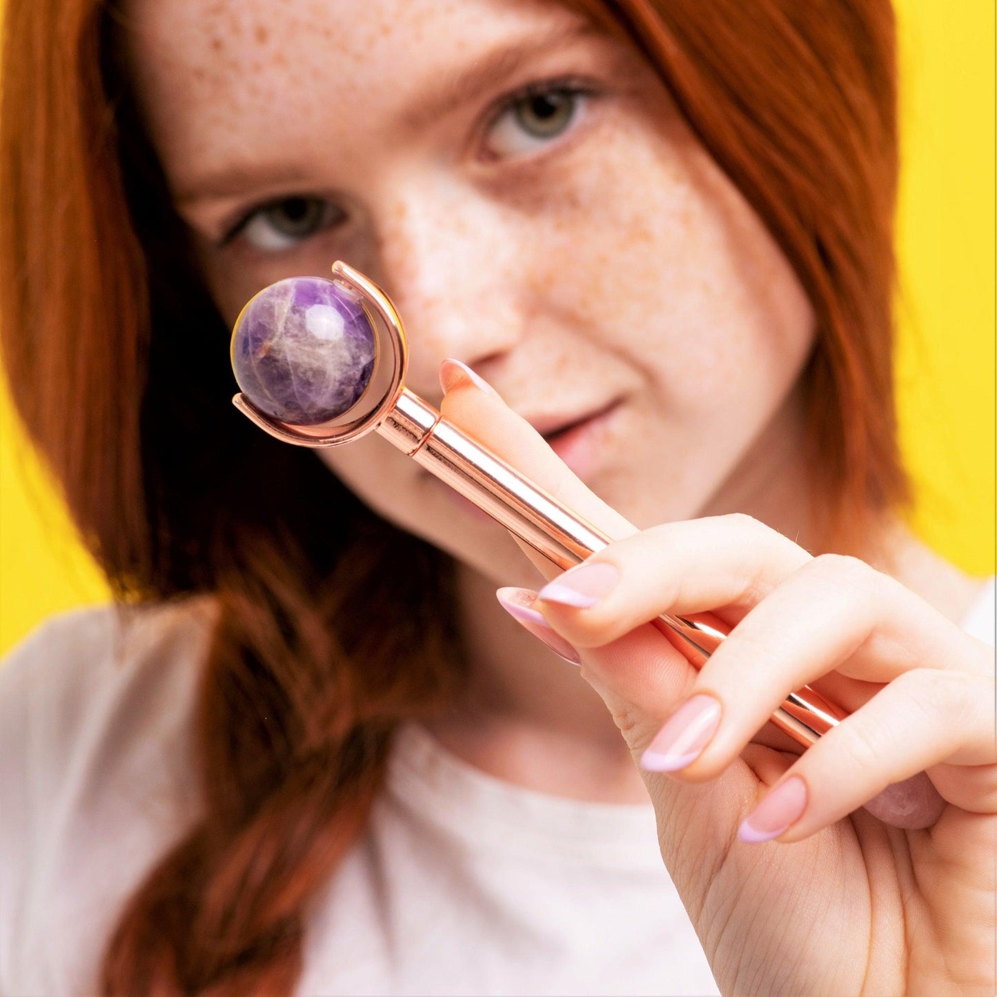 Crystal Facial Roller - Amethyst & Quartz - ooolife