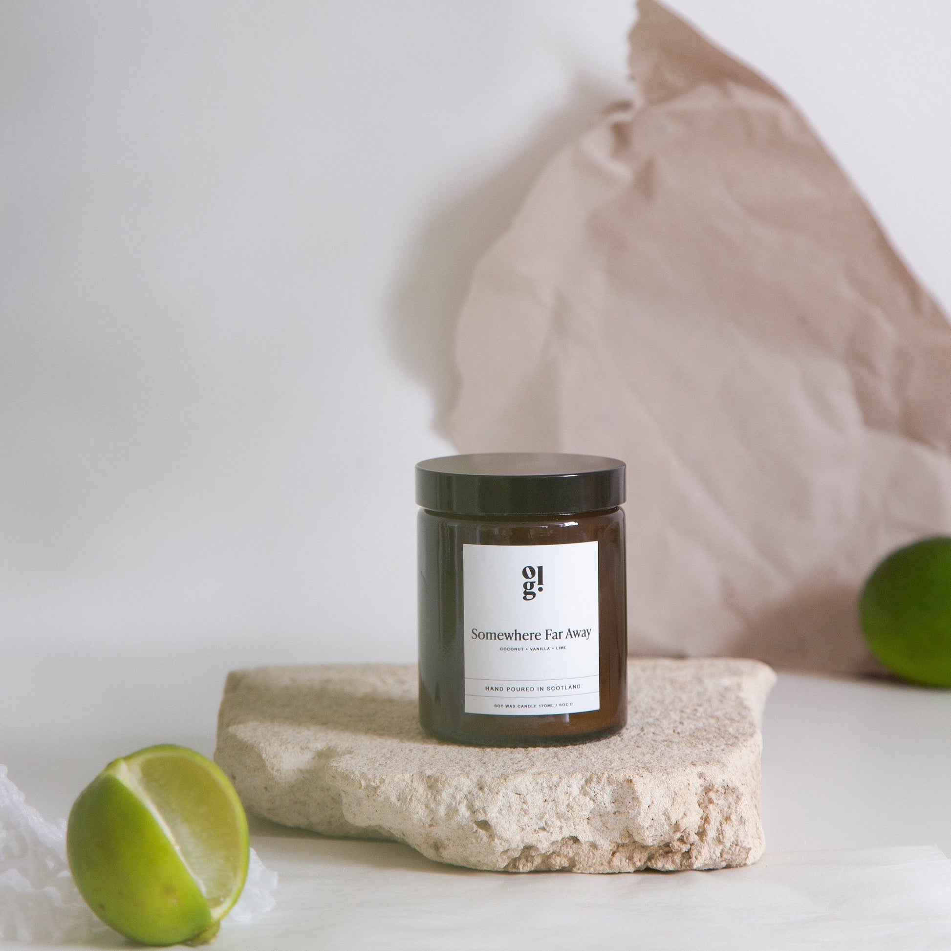 Somewhere Far Away - Coconut, Vanilla & Lime Candle - ooolife